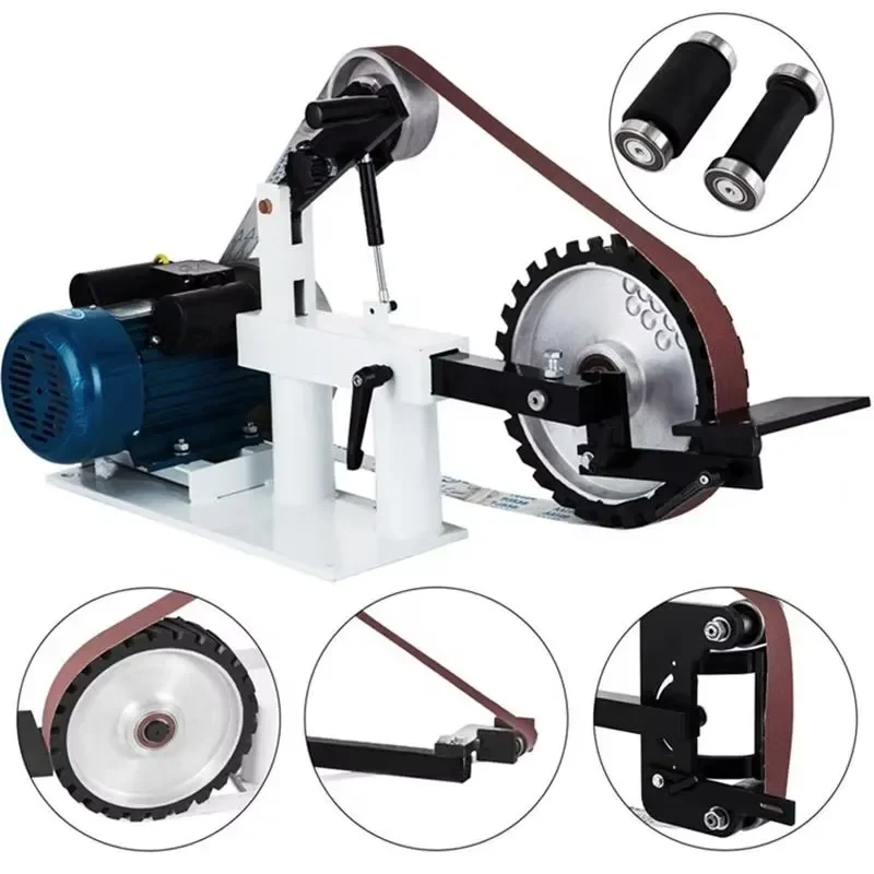 Metal Plate Sand Belt Grinder Machine 220V DIY Variable Speed 50mm Belt Width