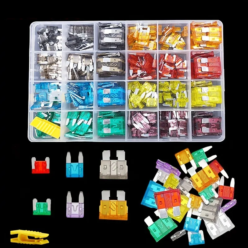 Automotive Fuse Kit,Mini/Small/Medium Size, Blade Type for Marine Use, Automotive, 2A 3A 5A 7.5A 10A 15A 20A 25A 30A 35A