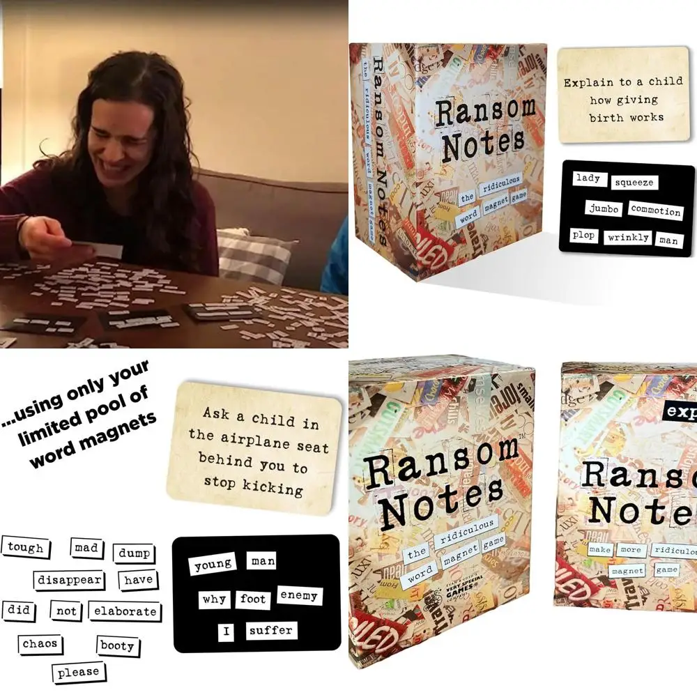 

Ransom Notes: Hilarious Word Magnet Game & Expansion Pack for 3+ Players Bundle