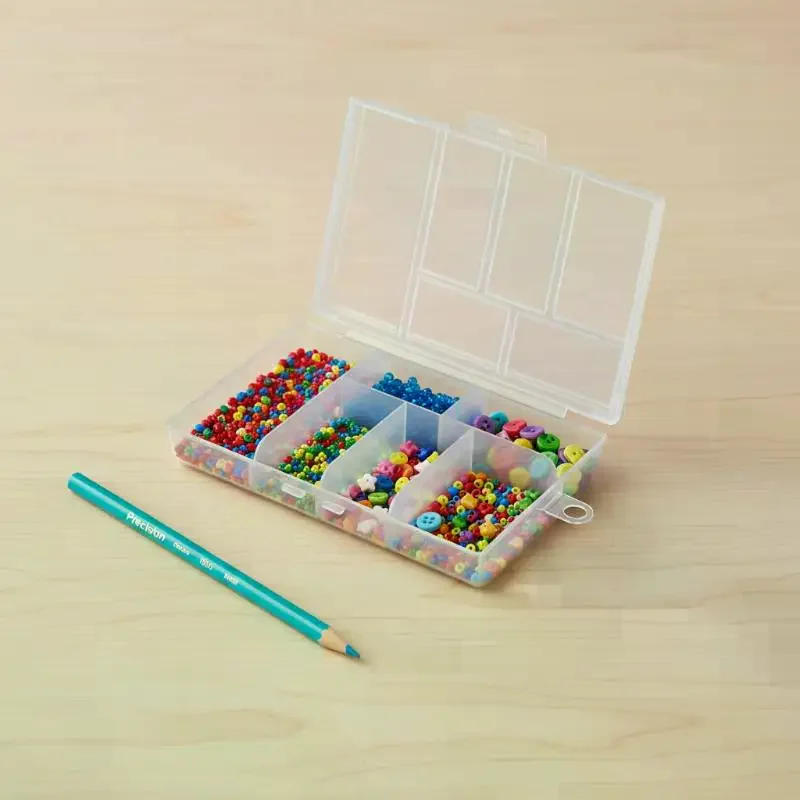 

Clear Jewelry Box for Beads and Earrings Portable Plastic Storage Organizer 2pcs Ideal for Crafts