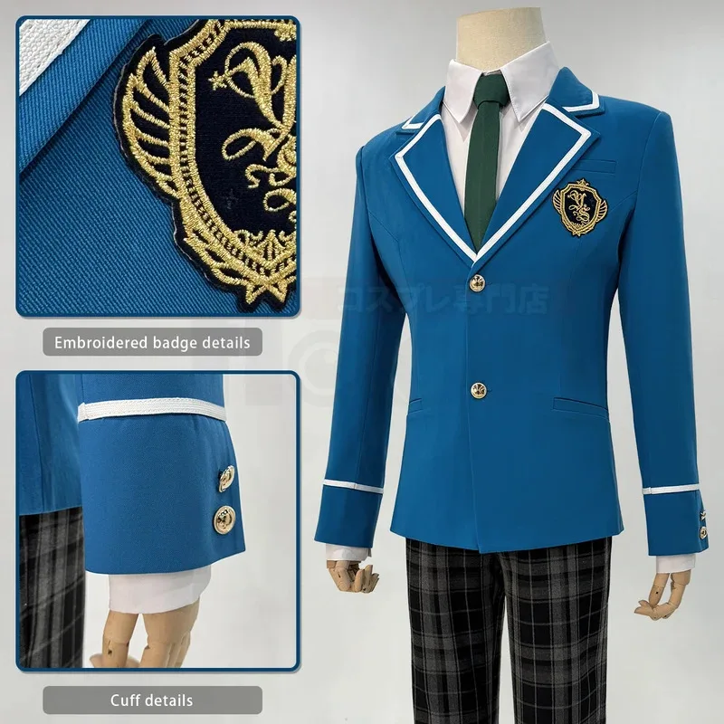 

Ensemble Stars Game Shiratori Aira Hidaka Hokuto Sakuma Rei Cosplay Costume Embroidery Suit Pants Shirt Tie Daily Wearing6;d'3,