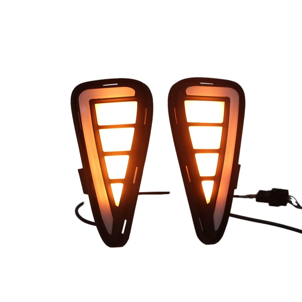 Daytime Running Light For Toyota Camry 2015 2016 2017 Led Lamp 2 Colors Triangle Style