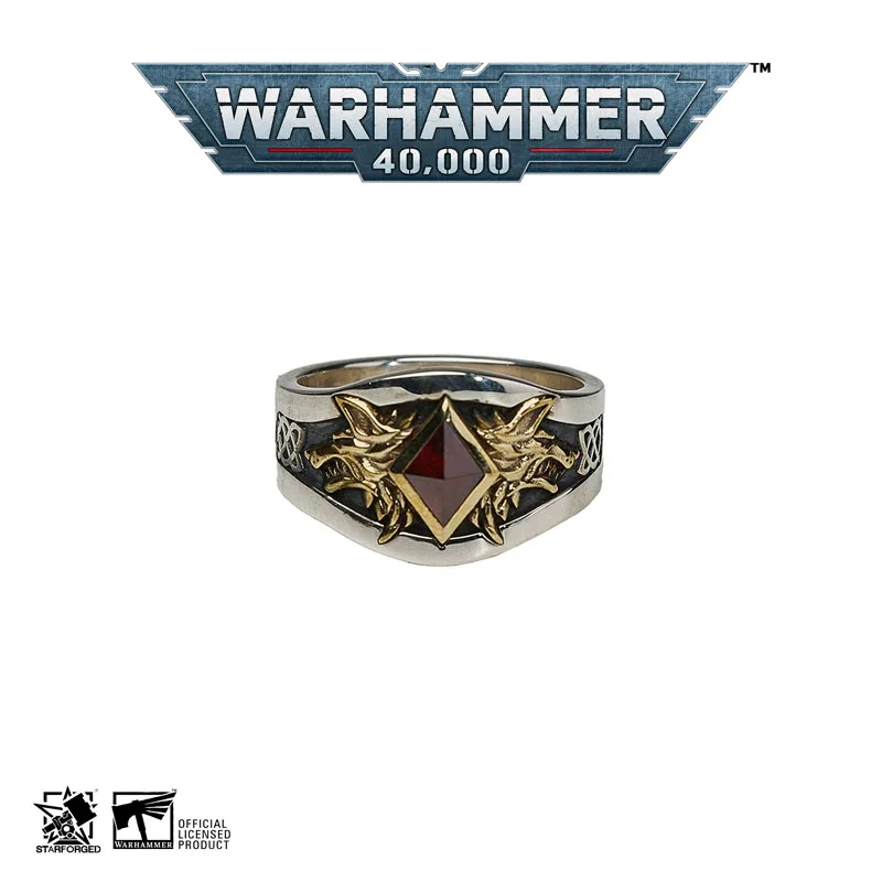 [Starforged Star Casting] Russ Ring Warhammer 40K Peripheral 925 Silver Trend Explosive Ring Anime Peripheral Accessories