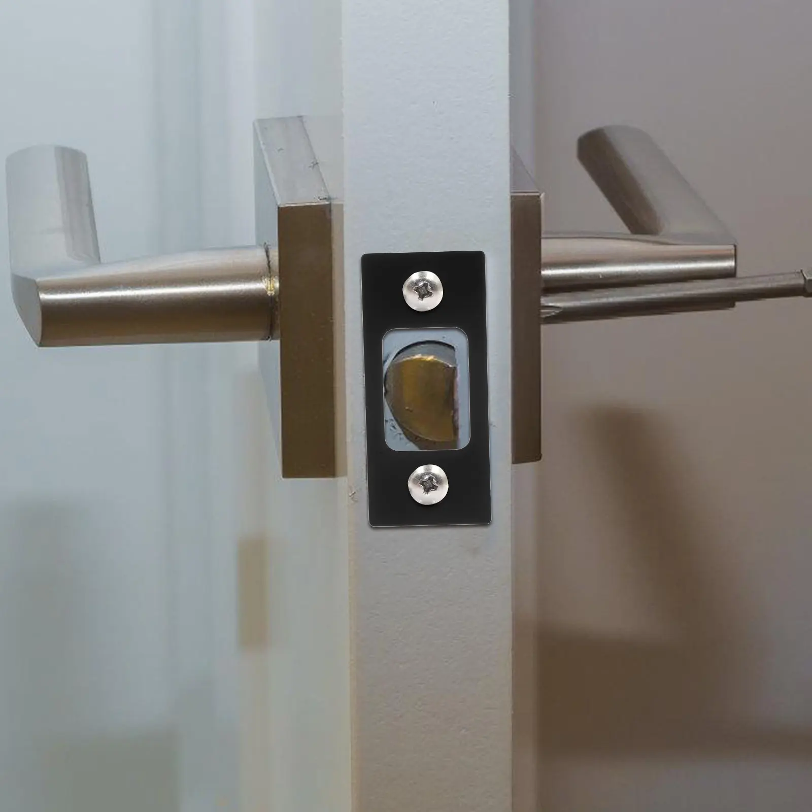 Precision Engineered Stainless Steel Strike Plate for Deadbolt Locks Front Door Security Reinforcement Door Lock Strike Plate