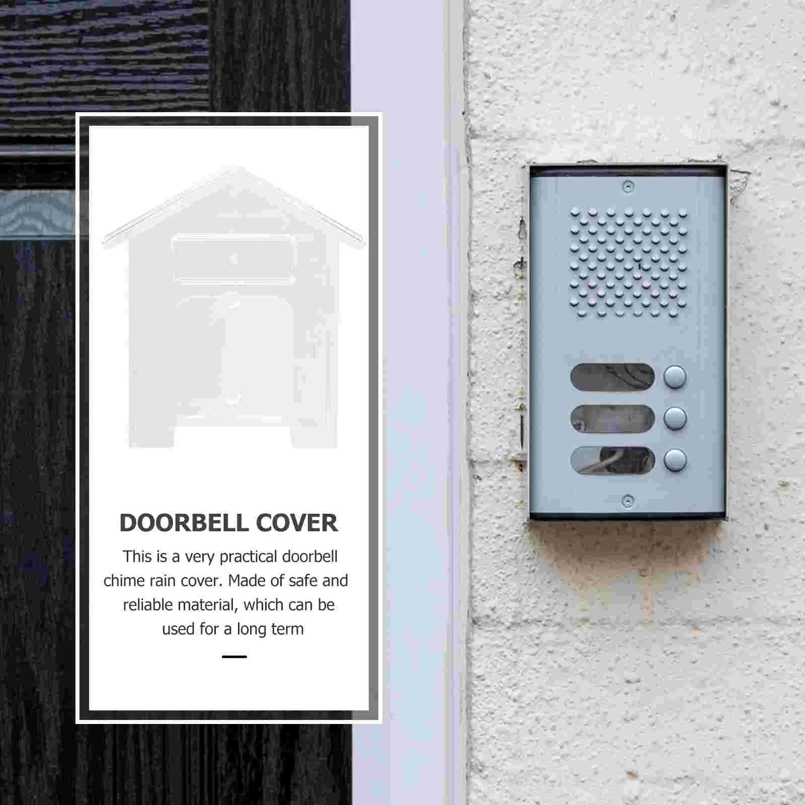 2 Pcs Doorbell Cover Outdoor Protector Splash Proof Waterproof Shell for Chime Supplies