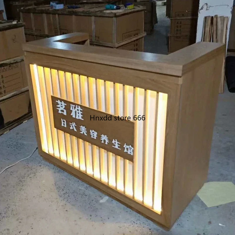 New Chinese Milk Tea Shop Front Desk Cashier Clothing Store Bar Shop Small Beauty Salon Counter Table Bar Restaurant