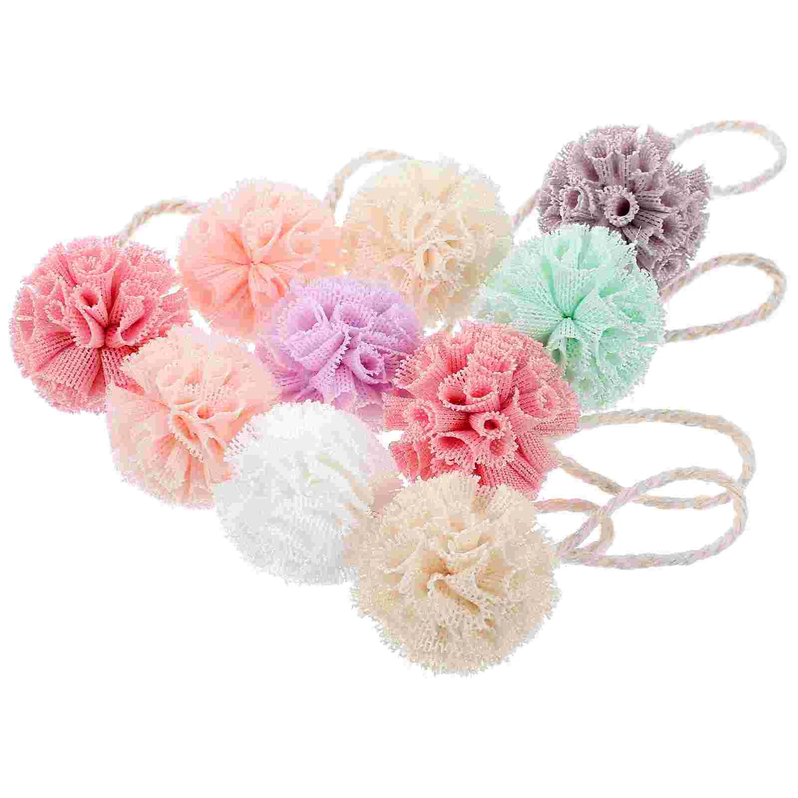 

10 Pcs Bath Ball Model for House Props Bathroom Bathing Balls Miniature Polyester Adornment