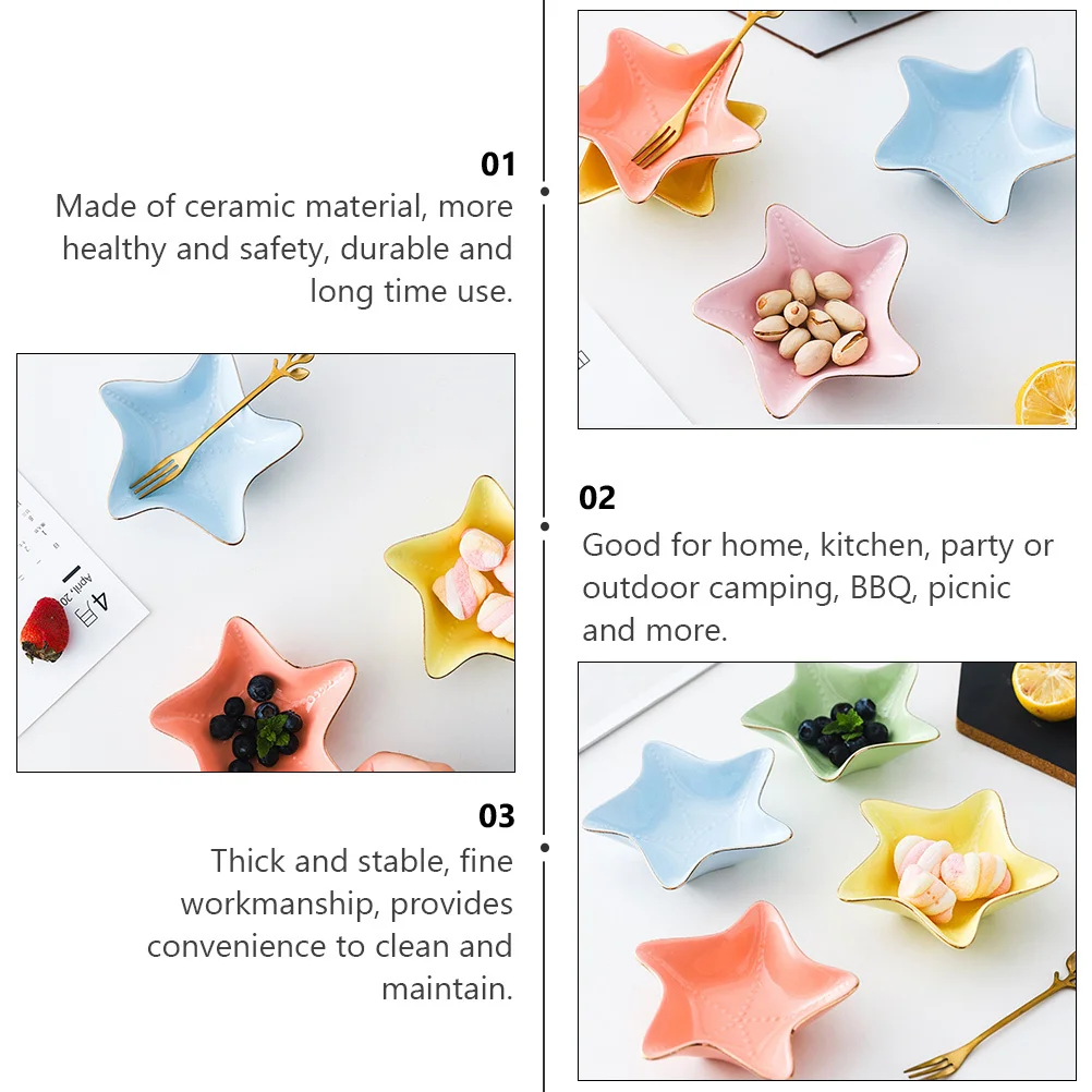 

3Pcs Ceramic Utensil Fine Workmanship Stackable Seasoning Storage Dish for Kitchen Restaurant Outdoor Picnic Spice Container