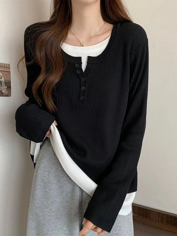 

Модная женская свободная футболка с длинным рукавом, новинка весенней коллекции, больших размеров, скрывающая живот, корейский стиль, для повседневной носки, ветровка