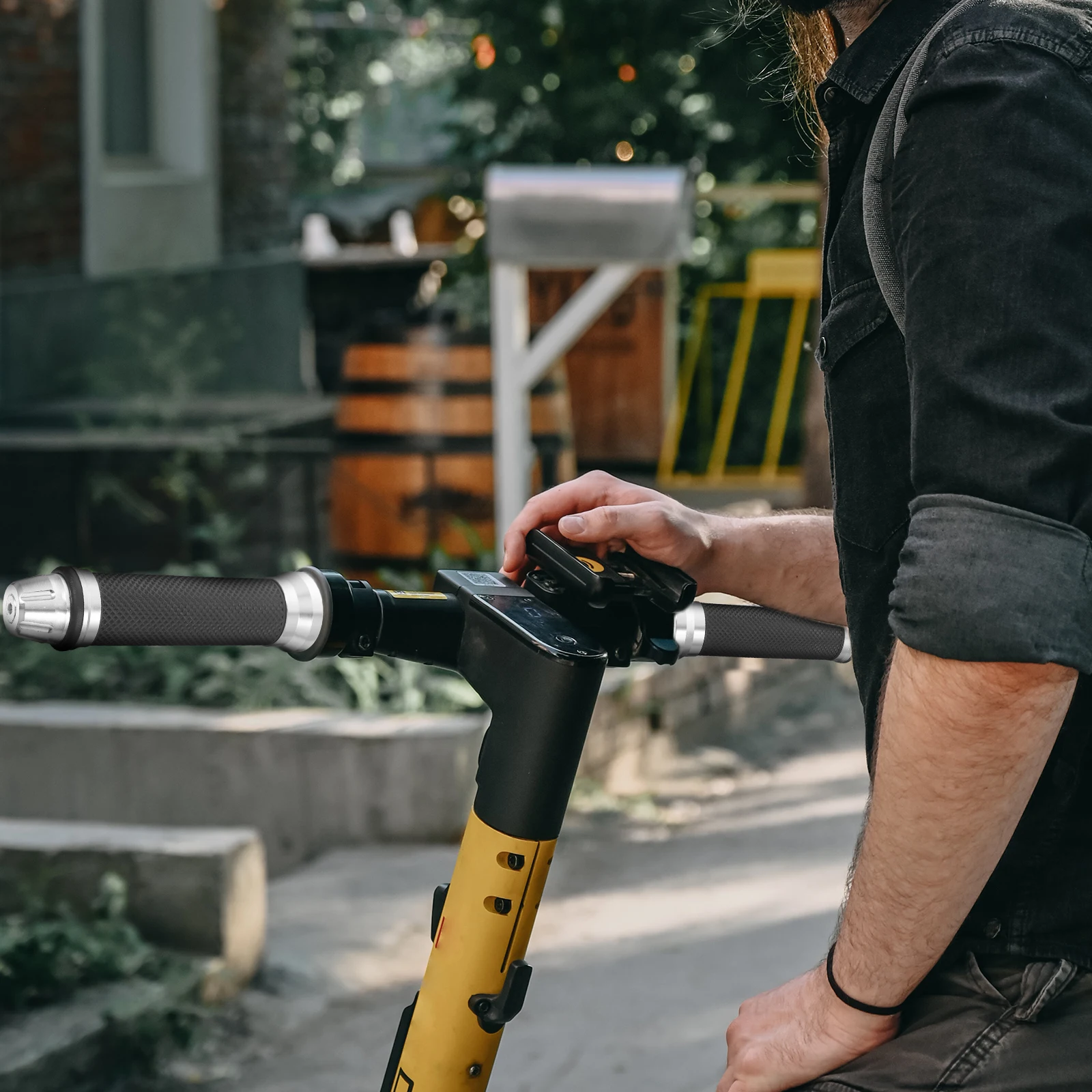 

Motorcycle H Gloves Cycling Grip Silver Replacement Dirt Bike Grips Sturdy Materials Long Use Easy Install Stylish