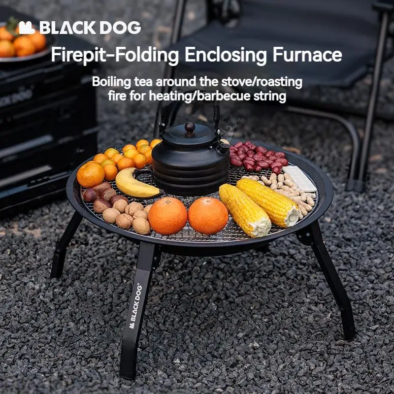 Naturehike BLACKDOG Folding Charcoal Grill Stove for BBQ Outdoor Camping Picnic Burner Carbon Oven Furnace Portable Cookware