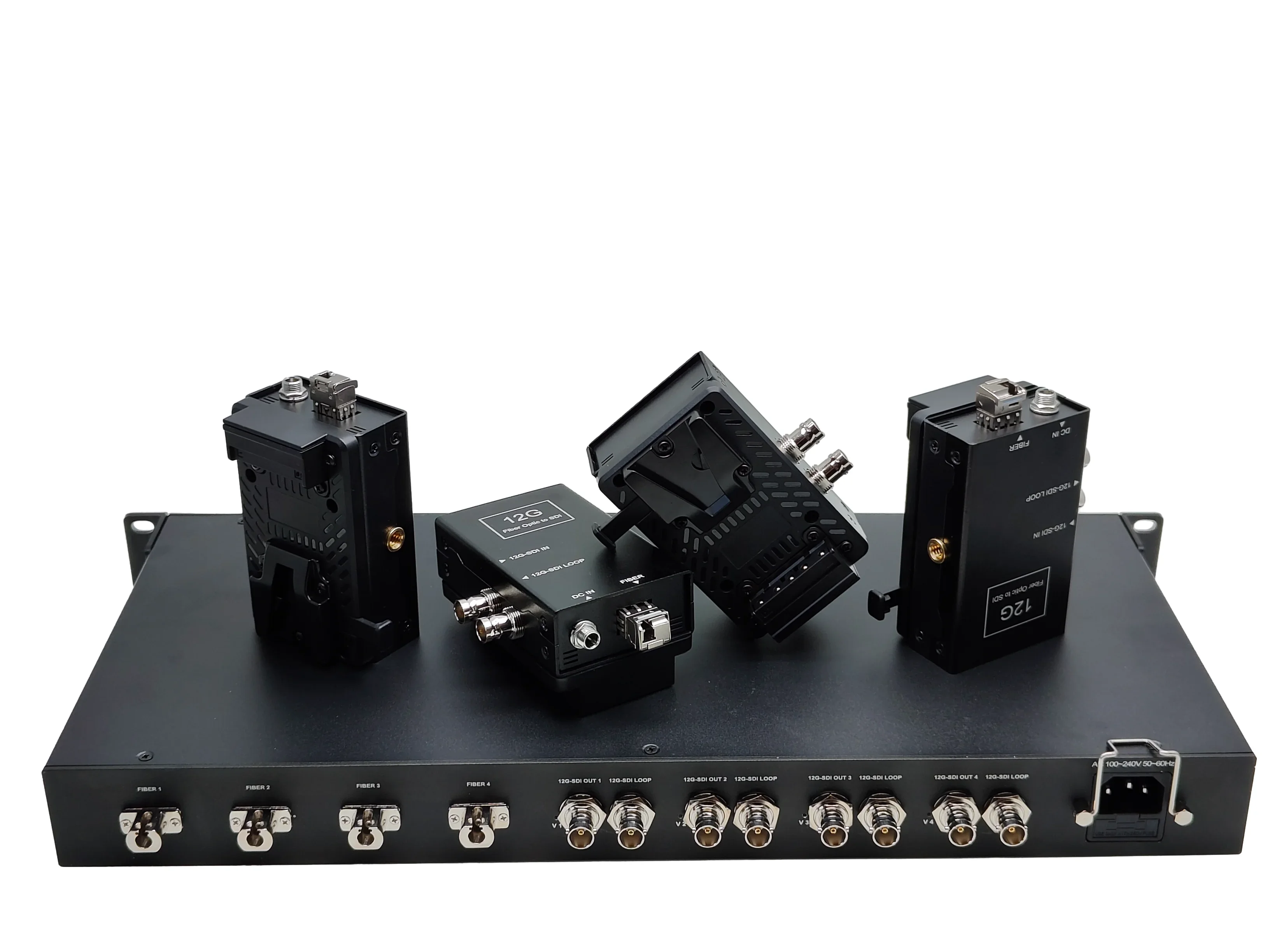 وحدات كاميرا فيديو ذات 4 منافذ على نظام الألياف الضوئية المطبق على شاحنات OBVAN وOB ونظام المركبات SNG