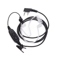Radio Dual PTT Air Duct Earpiece With Mic Headset for Baofeng Two Way Radio UV-82 UV 82 UV82L UV-89 TK3207 TK3118Accessories