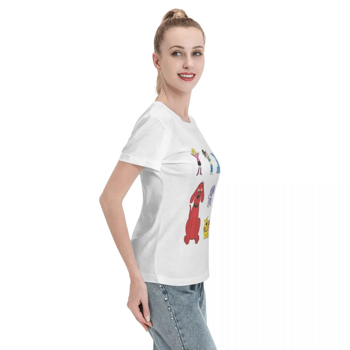 Washable Clifford The Big Red Dog Women's T-shirt Ootd Spring Autumn Top - view 6