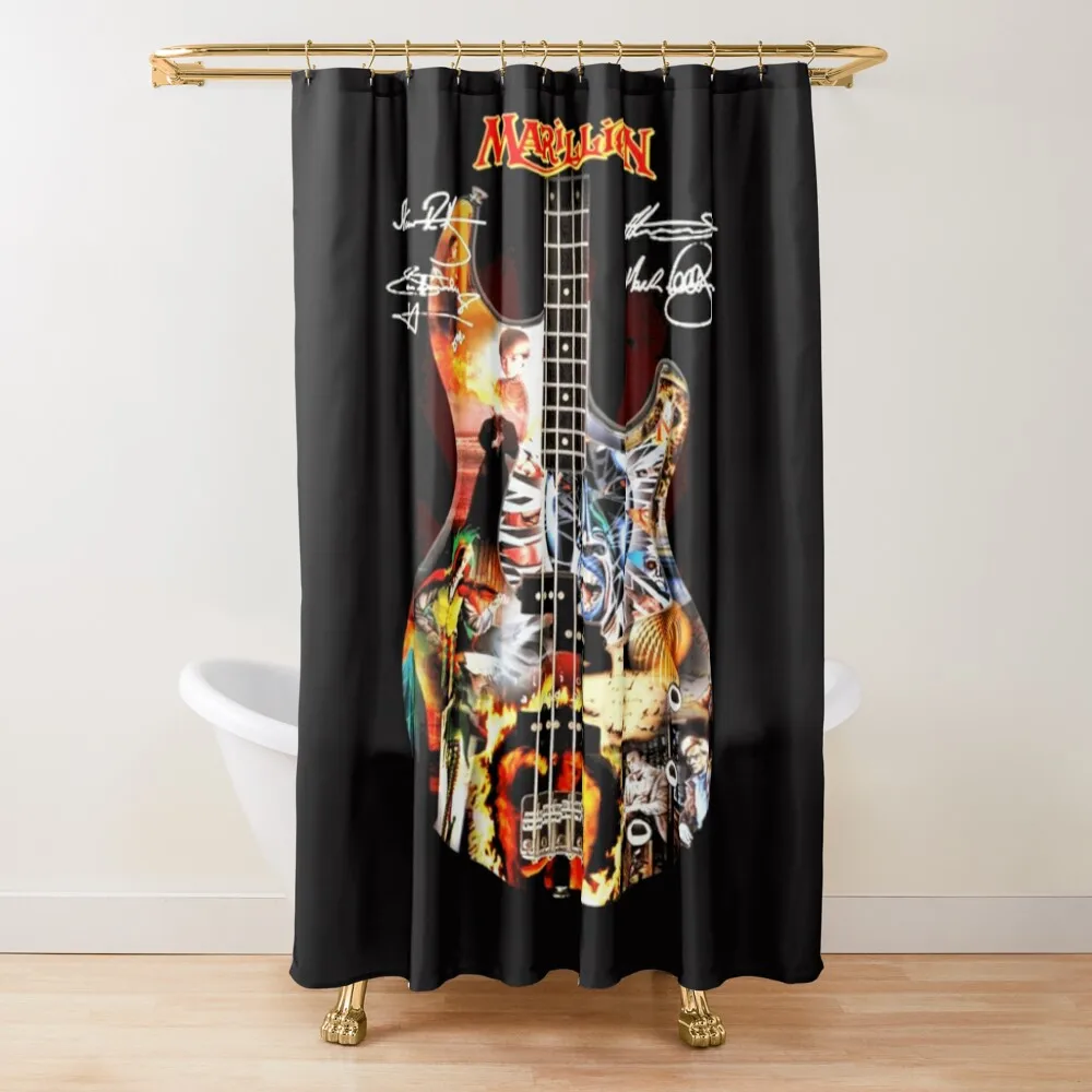 Marillion Guitar Shower Curtain Set For Bathroom Elegant Bathroom Anime Bathroom Curtain