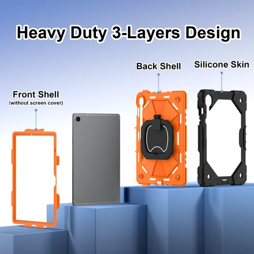 Imagen 2 del producto Funda resistente para Samsung Galaxy Tab S10Lite 2025 10,9 SM-X400 S9 SM-X710 S9FE X510 S10FE SM-X520 11 con correa para el hombro