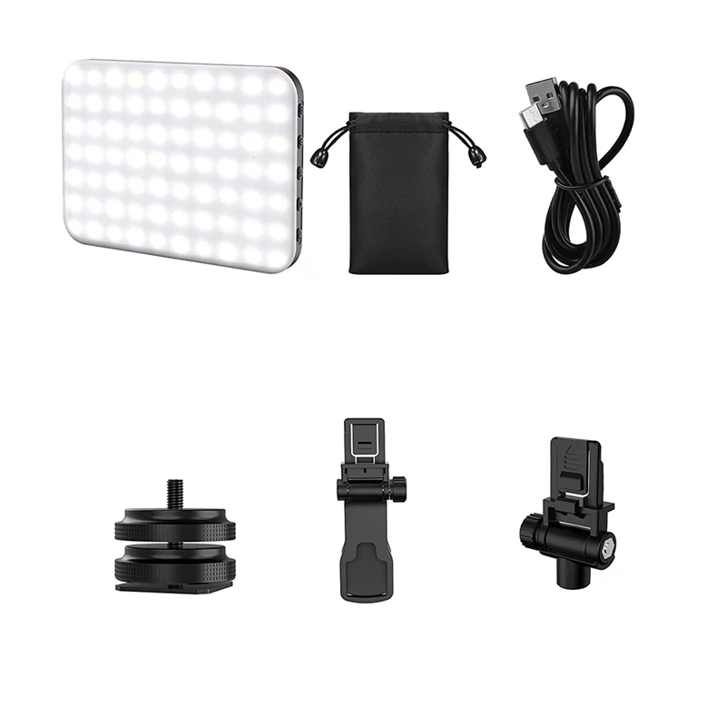 1Set Video Conference Laptop 60 LED Fill Light Mini Portable Photography Fill Light Black