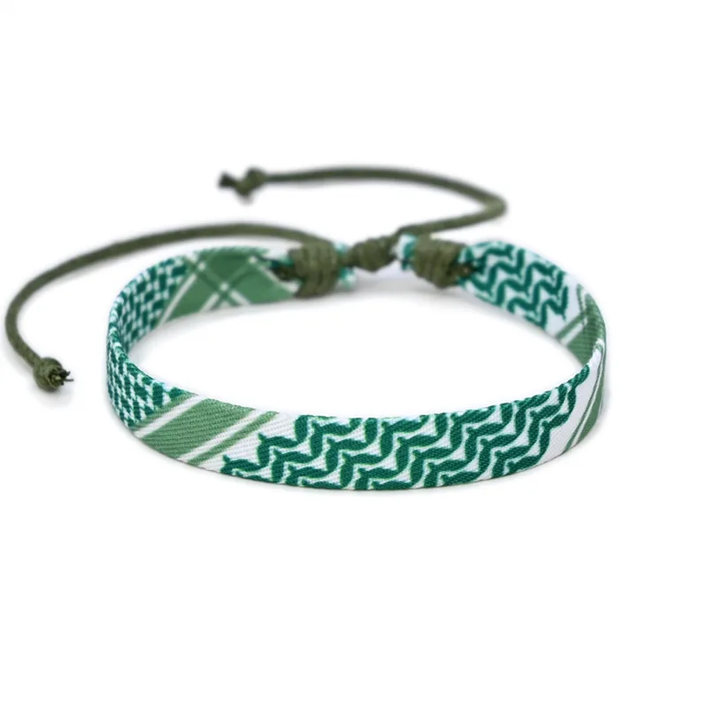 Arabisch Schal Stil Gewebt Armband Für Frauen Männer Handgemachte Ethnische Welle Dot Farbige Wrap Armbänder Paar Mode Sommer Schmuck