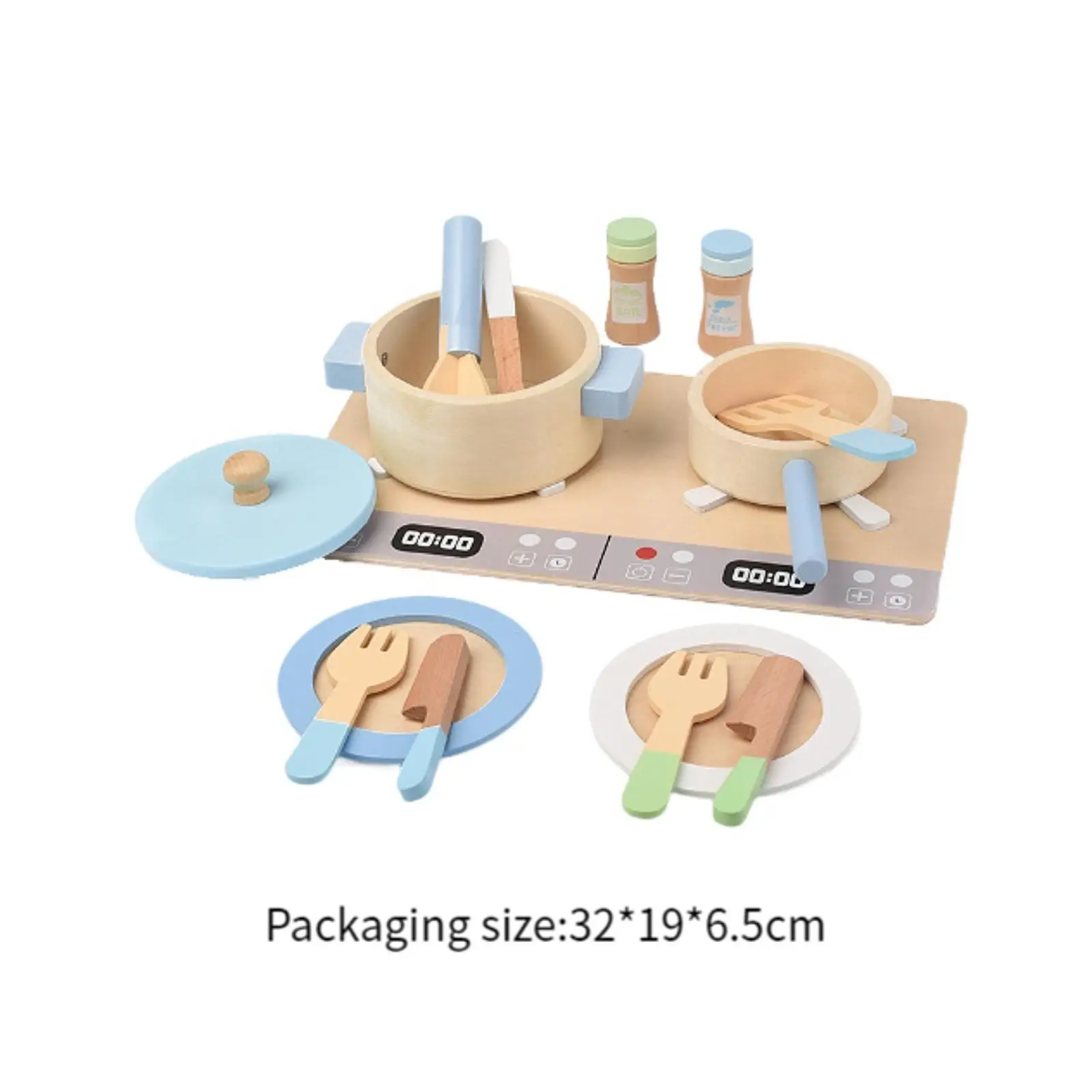 Simulazione in miniatura cucina giocattolo cucina padella Playset simulazione prescolare bambini finta gioca giocattolo in legno regalo modello fai da te