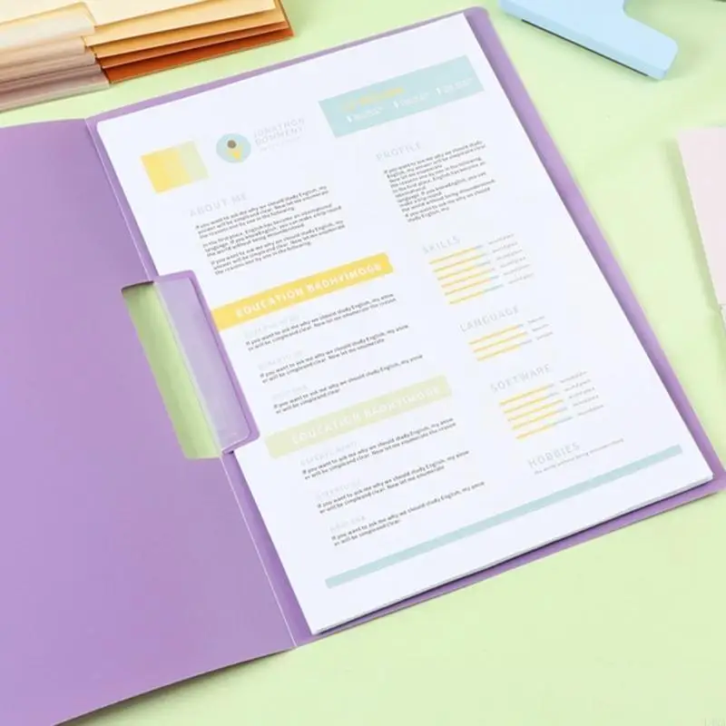 L4MA File Organizers with Side Opening, 50 Sheets Capacity File Folders Report Cover