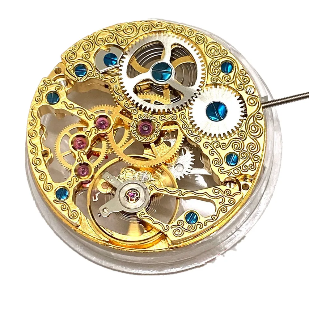Hollow Skeleton 21600bph Mechanical Handwind Movement For 6497 ST3600 3-Hand Movement Small Second Hand@9 Manual Watch Parts
