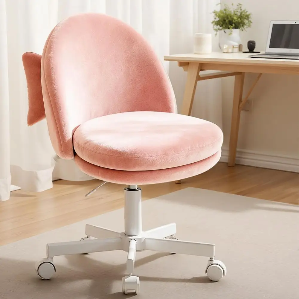 

Velvet Tall Oice Chair with Wheels Vanity Chairs with Back, tile Height Use: Oice to Bar Stools Small Ergonomic Comy Armlees Com