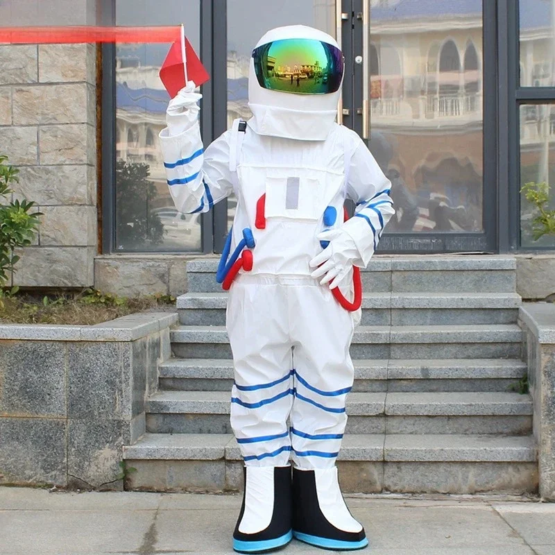 

Astronaut Costumes Space Suits Children Adults Stage Performance Outfits Helmet Full Set Halloween Carnival Mascot Accessories