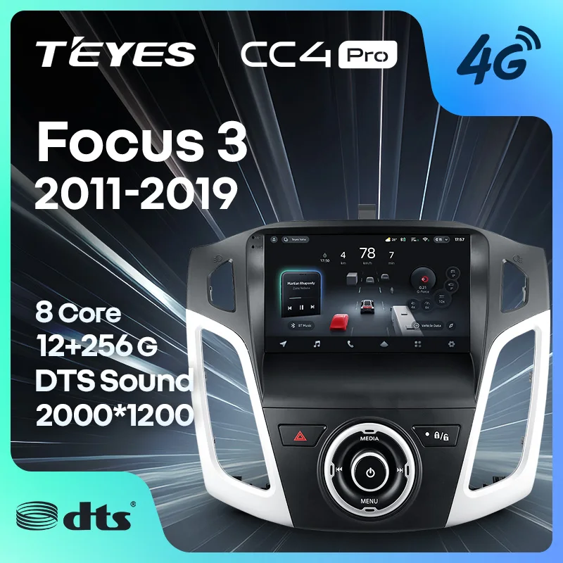 TEYES CC4 PRO For Ford Focus 3 Mk 3 2011 - 2019 CarPlay Auto 2DIN Autoradio Radio Multimedia Stereo