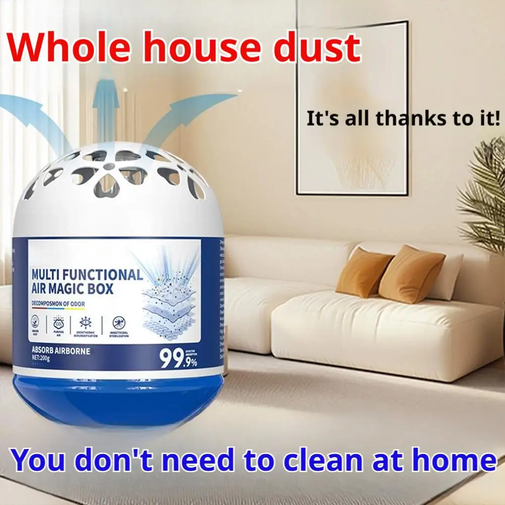 200g 1/2/4pcs Automatic Dusting Box Indoor Air Purification Dust Removal Box Efficient Electrostatic Adsorption Dust Removal