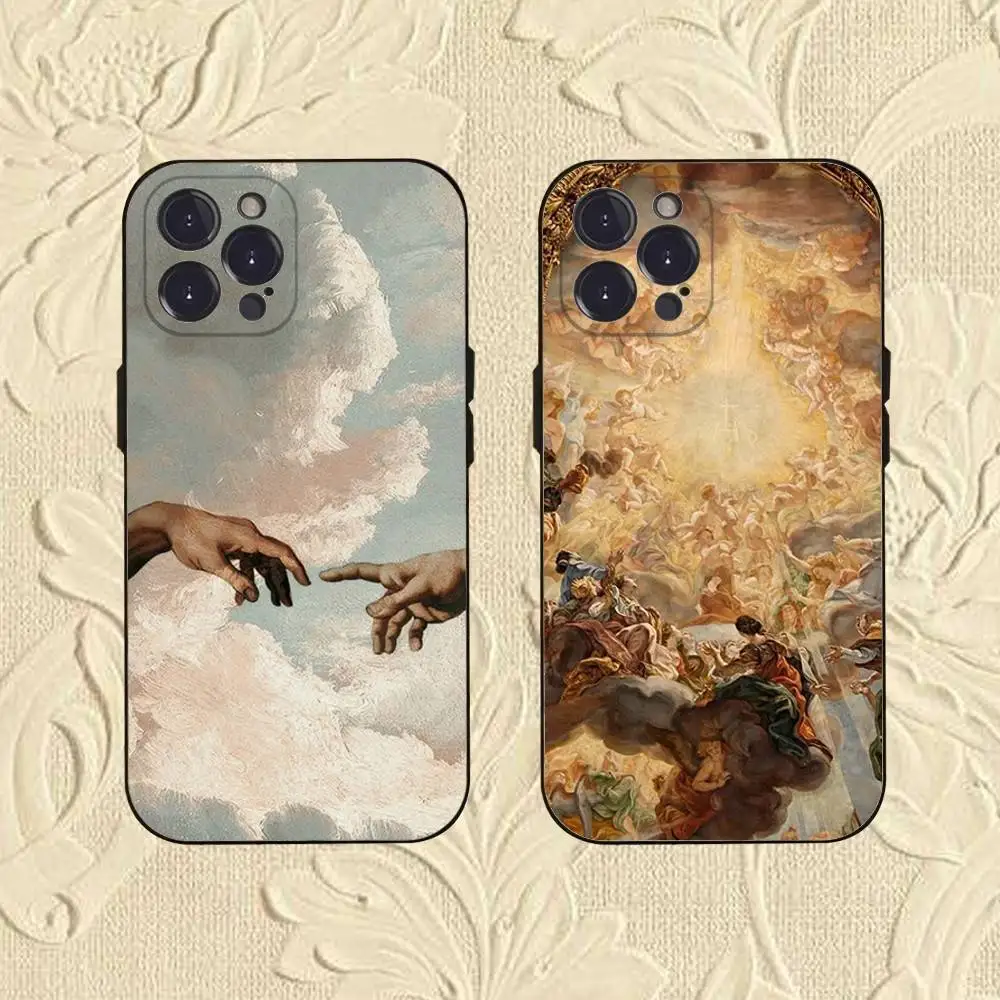 

R-Renaissances Painting Art Phone Case For iPhone 16,se4,15,14,13,12,11,Pro,X,XS,Max,XR,Plus,Mini Soft Black Cover