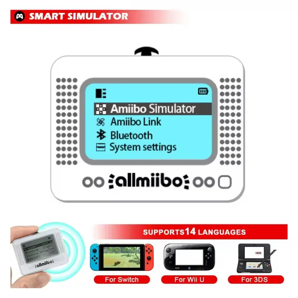 Allmiibo – simulateur Intelligent rechargeable, émulateur, graveur universel Compatible Bluetooth pour Switch/accessoires de jeu Wiiu