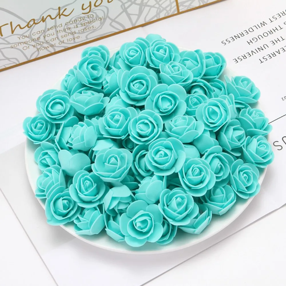 100 stücke 3,5 cm PE Mini Künstliche Blumen für Home Hochzeit Decor Zubehör Gefälschte Foma Scrapbooking Blase Bears Dekorative – Detail 13