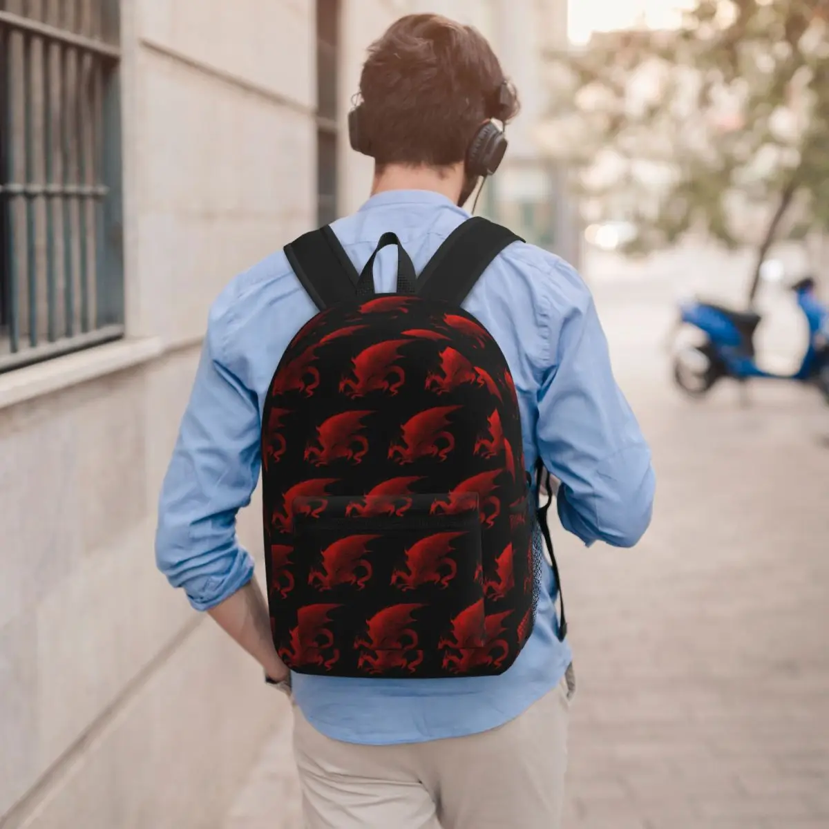 Mochila Dragon Age Origins Blood Dragon V2, mochila para estudiantes, mochila escolar para niños, bolsos de hombro para ordenador portátil para hombres y mujeres