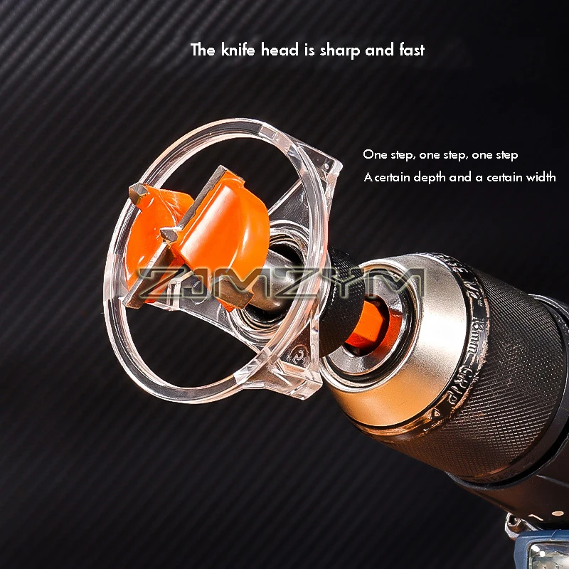 New Belt Cover Positioning Hole Opener Hinge Hexagonal Handle Three Tooth Double-edged Arc-shaped 35mm Hole Expanding Drill Bit