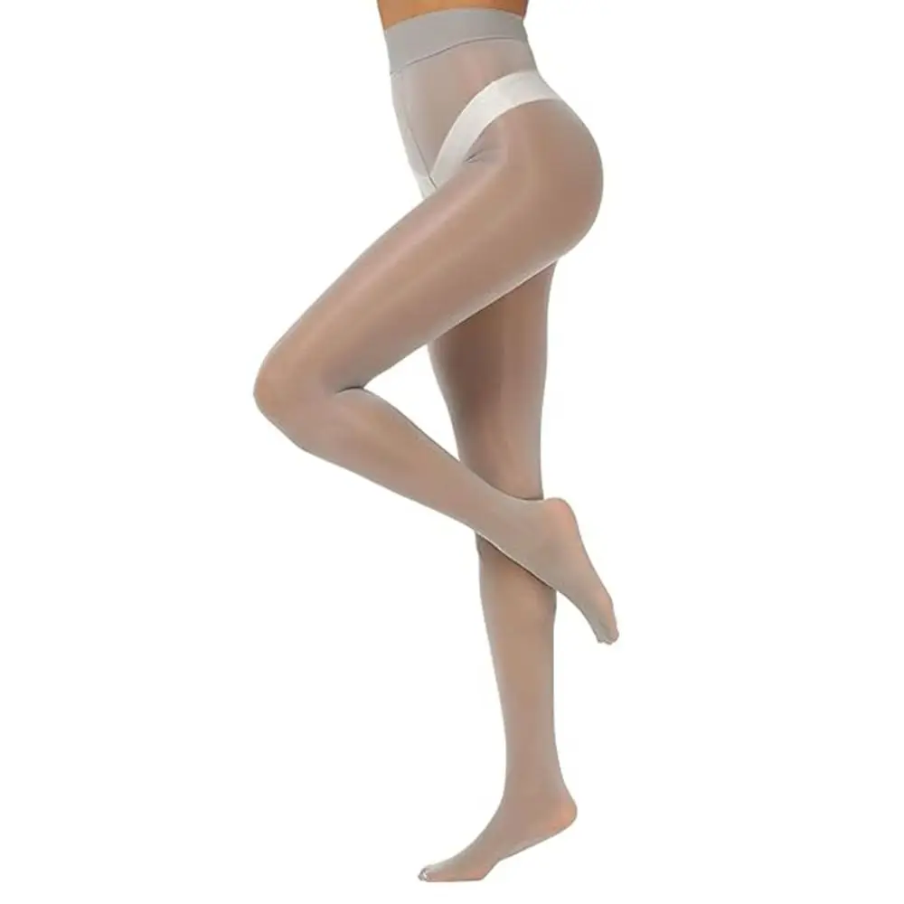 

Oil Bright Shimmer Tights High Waist High-Density Shiny Oil Stockings 360°Seamless Crotch Smooth Sheer Pantyhose Dance