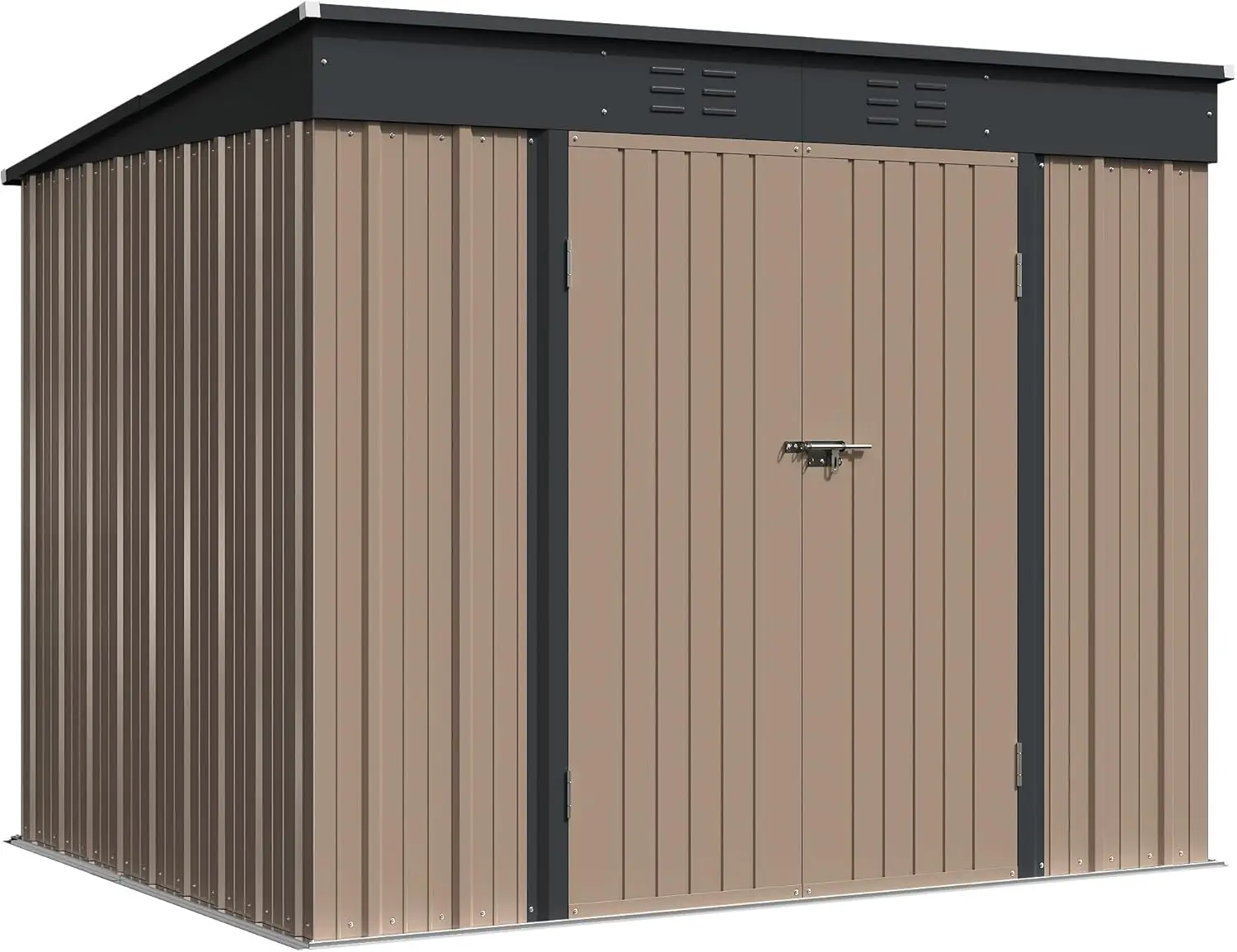 

Greesum Outdoor Storage Shed 8Ft X 6Ft, Steel Utility Tool Shed Storage House With Door & Lock, Metal Sheds Outdoor Storage For