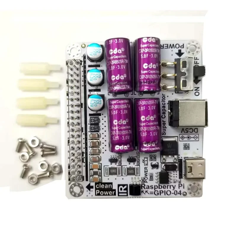 DLHiFi Power Filter Farad Capacitor Purification Board For Raspberry Pi Moode Volumio Picoreplayer Runeaudio DAC HiFi  Audio