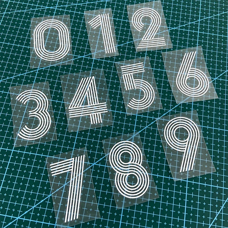 

0123456789 Helmet Electric Scooter Universal Vinyl Decal White Number Motorcycle Stickers Waterproof for Motorbike Fuel Tank