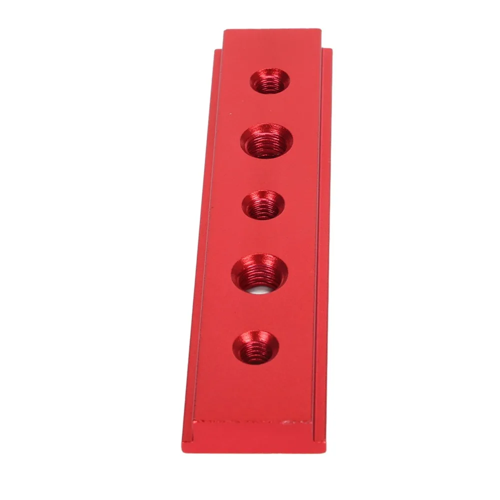 

Aluminum Alloy Material Woodworking Chute Rail Red / silvery 100mm Width T Slot Miter Track With Holes T-Track Jig Woodworking