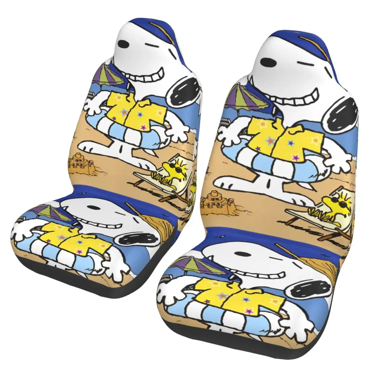 

Snoopys Cartoon Dog Car Seat Covers for Front Seats Interior Auto Truck Van SUV Cars Flexible Cover Set of 2