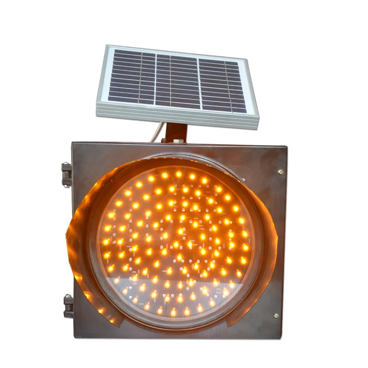 Solar yellow flashing light Led Flashing Light Yellow slow word Traffic Warning light