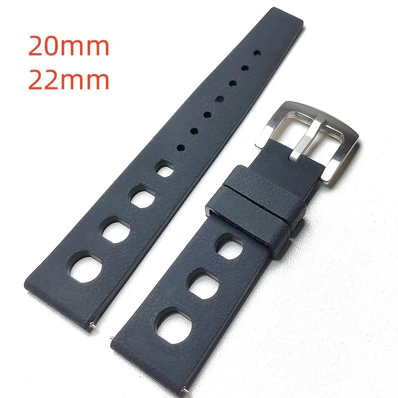 QUICK RELEASE สายนาฬิกา 20 มม.22 มม.หนาซิลิโคน Universal Breathable กันน้ําเหงื่อสร้อยข้อมือ