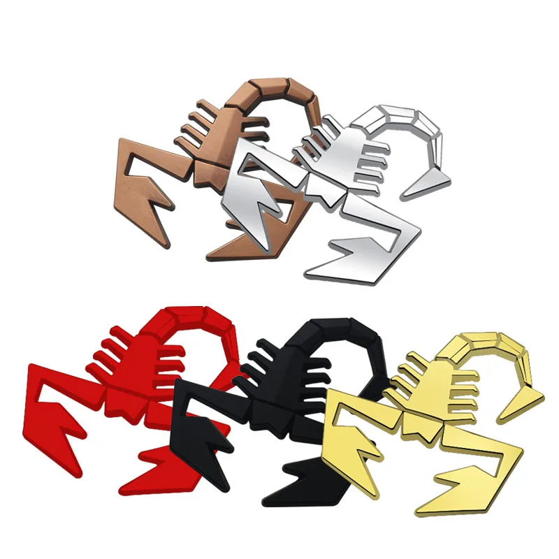 3D Metal Scorpion Decoration Sticker Suitable for Abarth 500 Grande Punto Bravo Stilo Panda Car Styling Accessory