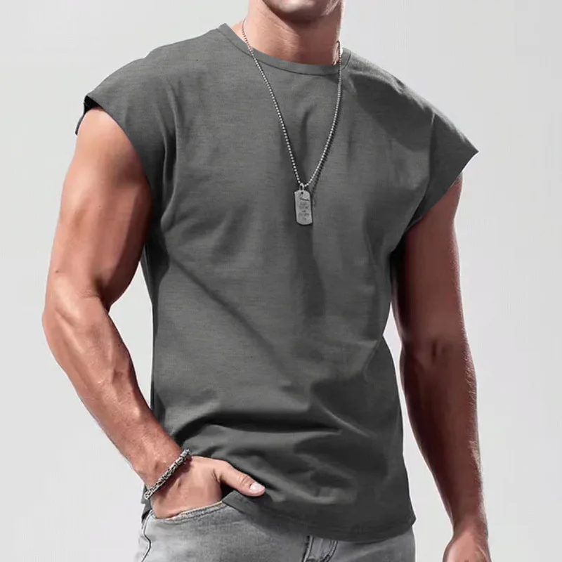 Summer Men\'s Mesh Gym Vest Quick Dry Loose Fitness Exercise Wide shoulder Sports Sleeveless Shirt Bodybuilding Tank Top