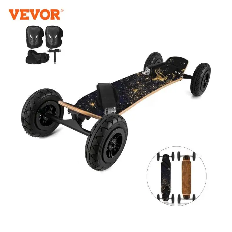 VEVOR 37 inch Mountain Board Mountainboarding Longboard Skateboard Skateboarding Kiteboarding 7.8 inch Wheels for Teens & Adults