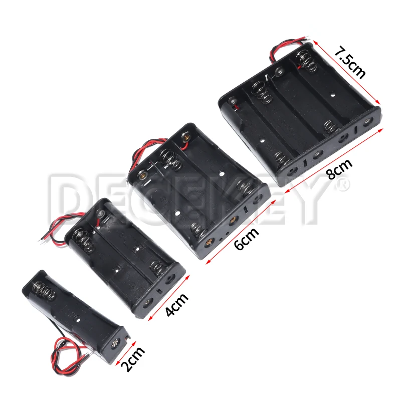 1pc 18650 3.7V Parallel 1/2/3/4/18650 Battery Holder 18650 Storage Box Case 18650 Parallel Battery Box 3.7V