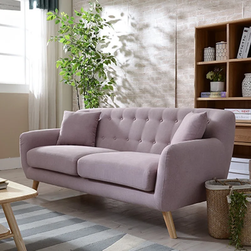 

Hot Sales Modern Style Wood Living Room Sofa Apartment Linen Fabric Sofa Solid Wood Factory Direct Sectional Sofa Comfortable