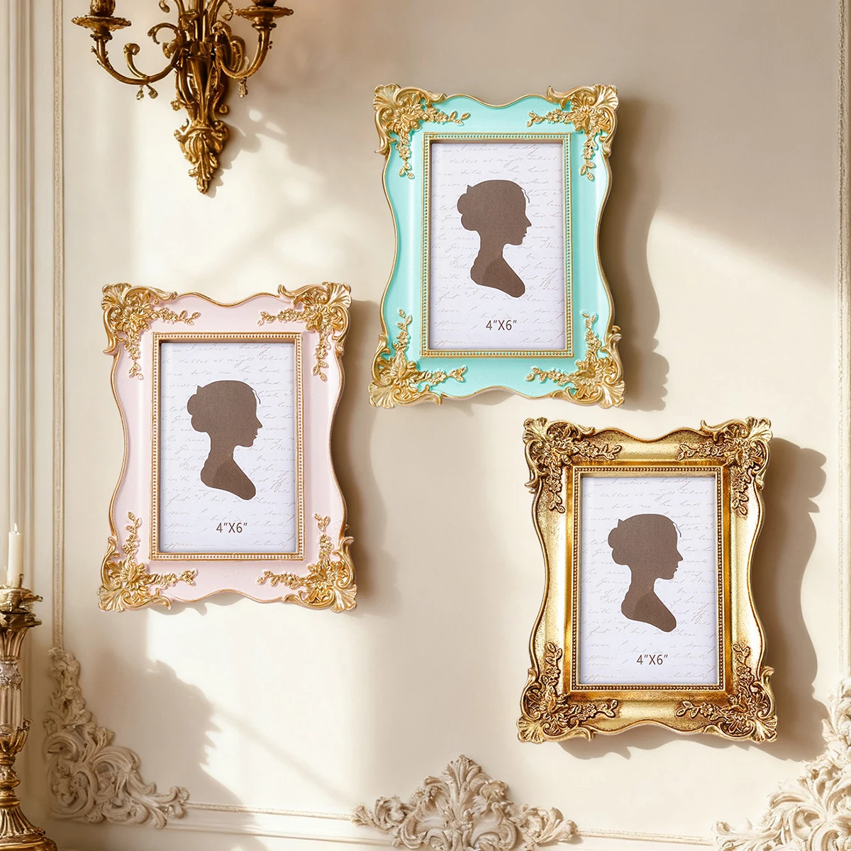 1PC, European-style Three-dimensional Patterned Decorative Photo Frame, Home Desktop Decoration Photo Display Frame