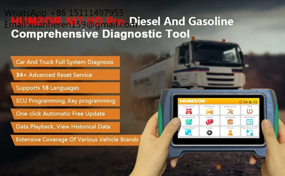 OBD Diagnostic Tool for Cars & Trucks with for Connectivity 12-24V Universal Fitment