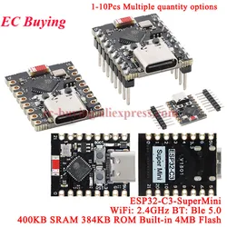 1Pc-10pcs ESP32-C3-SuperMini Development board ESP32C3 Wi-Fi Wireless 2.4G WiFi Ble Programming Learning Controller Core Module